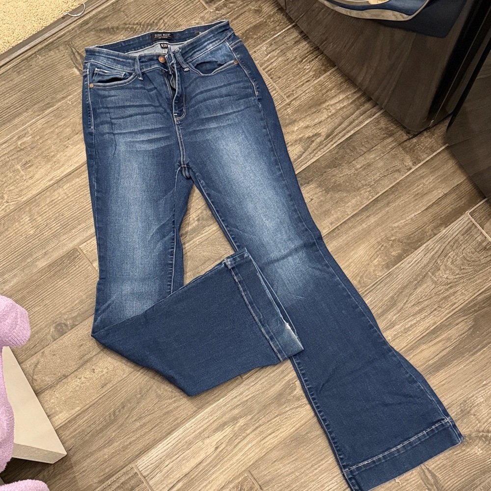 Judy Blue Dark Blue Wide Leg Jeans